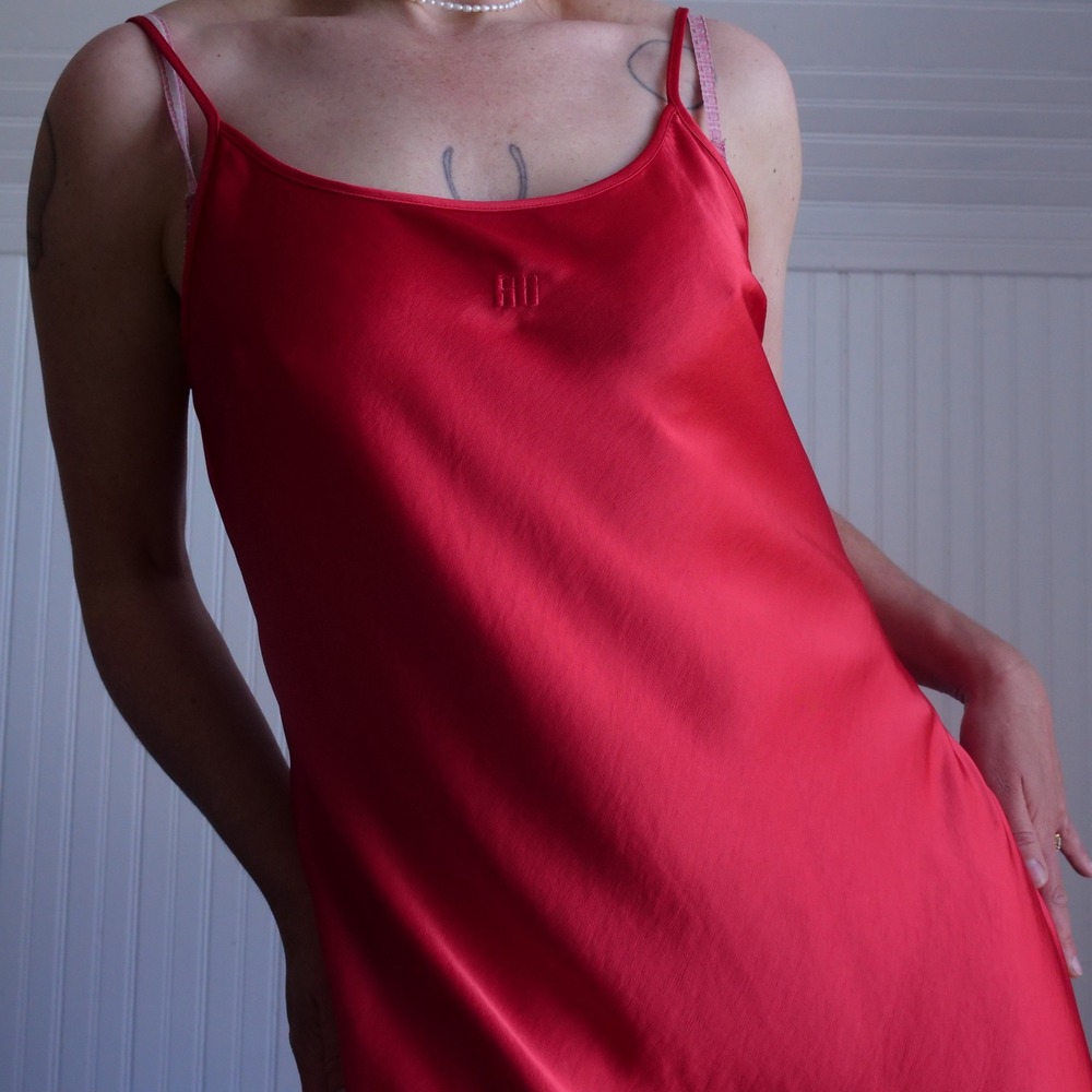 Modern SaintArt‎ Haley true red bias cut slip dress
